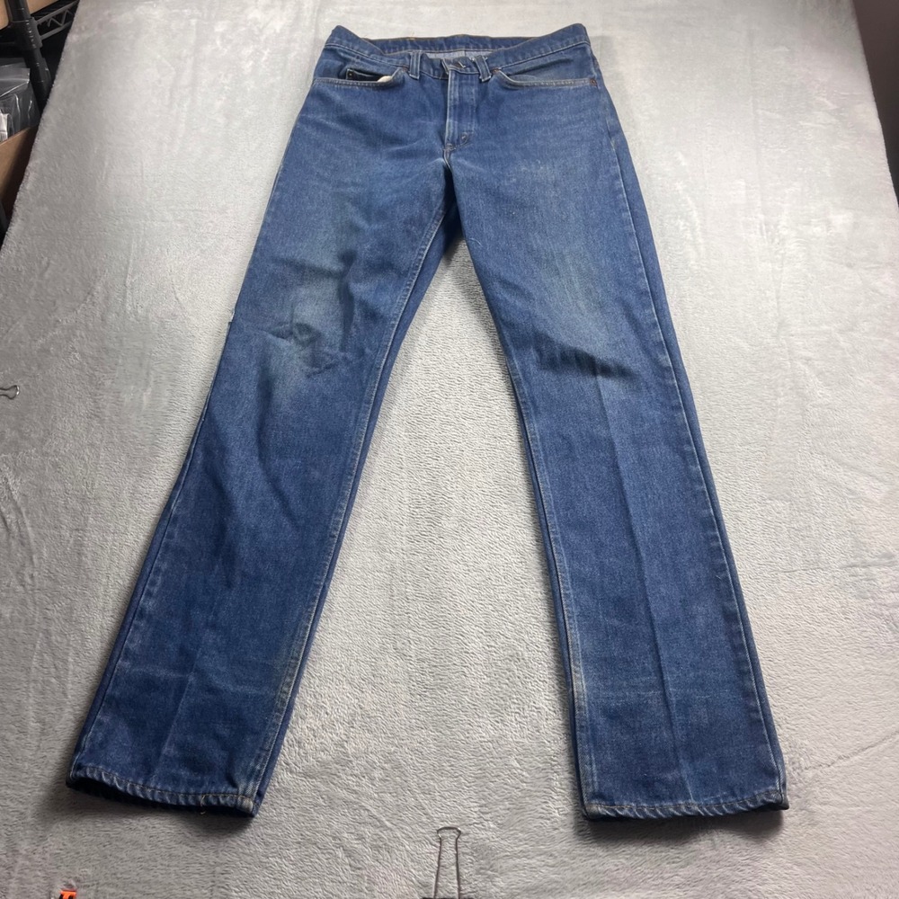 Vintage Levis 509 Orange Tab Jeans Mens 32x34 Blue Straight Leg Denim 509-0217